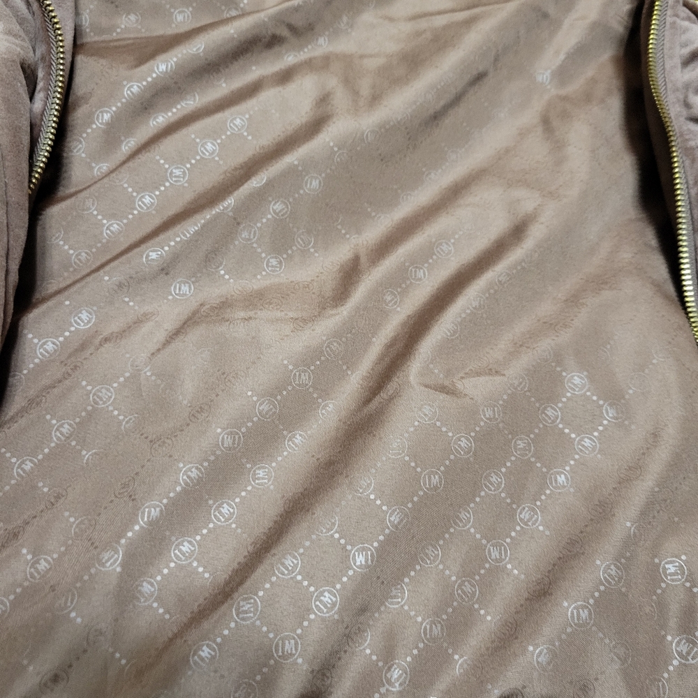 Velvet Puffer Jacket Isaac Mizrahi Small Large - Picture 3 of 16